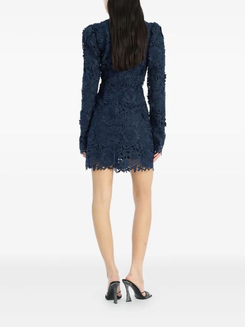 ROTATE BIRGER CHRISTENSEN lace-embellished mini dress - Blue - zdjęcie produktu nr 2