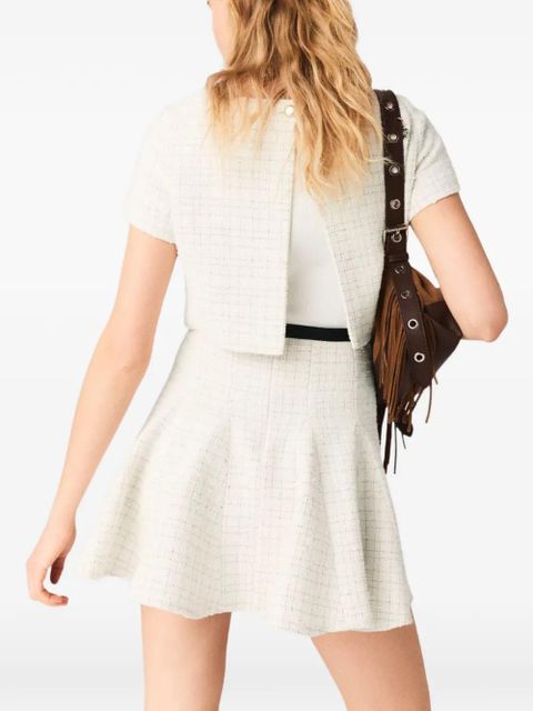 Maje tweed-effect shirt - Neutrals