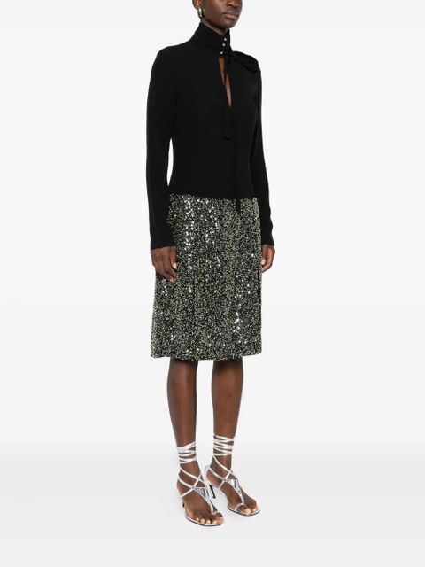 Rabanne embellished self-tie dress - Black