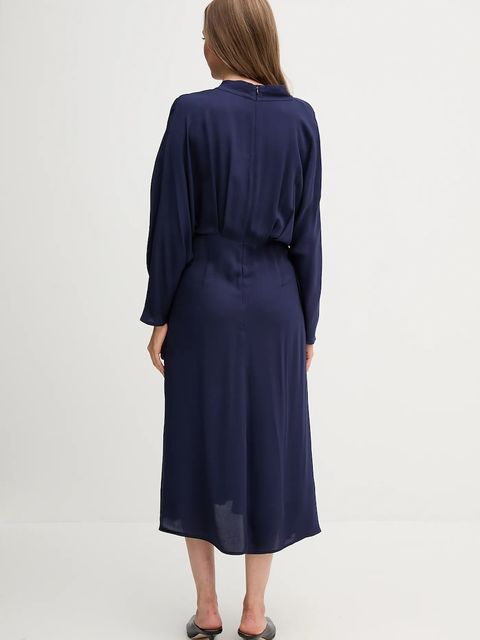 Sandro Ferrone sukienka kolor granatowy maxi prosta S31XBESARAH