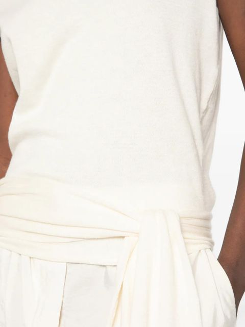 Róhe tie-waist top - Neutrals