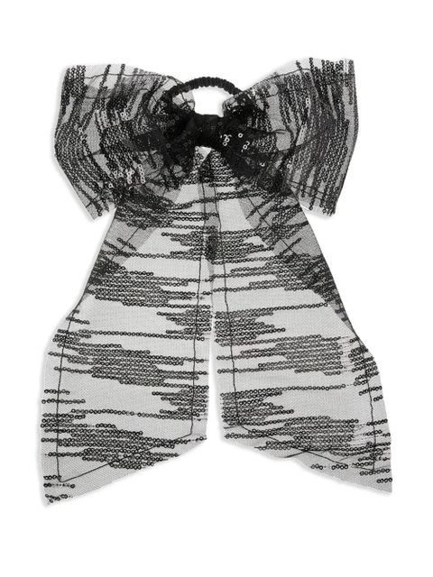 Maison Michel mini Wicole Bow hair tie - Black - zdjęcie produktu nr 1