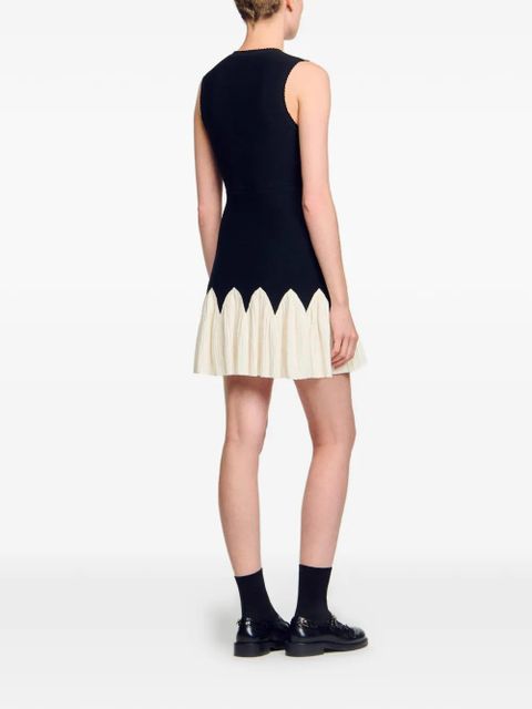 SANDRO knitted mini dress - Black