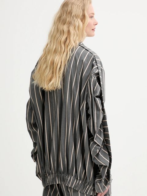 MMC STUDIO kurtka damska kolor szary przejściowa oversize FRAKTA