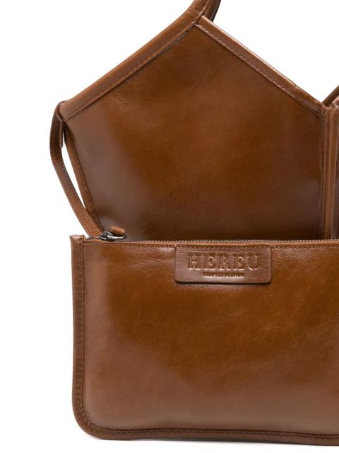 Hereu small Calella panelled tote bag - Brown