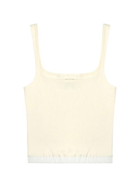 ENTIRE STUDIOS ribbed logo-patch tank top - Neutrals