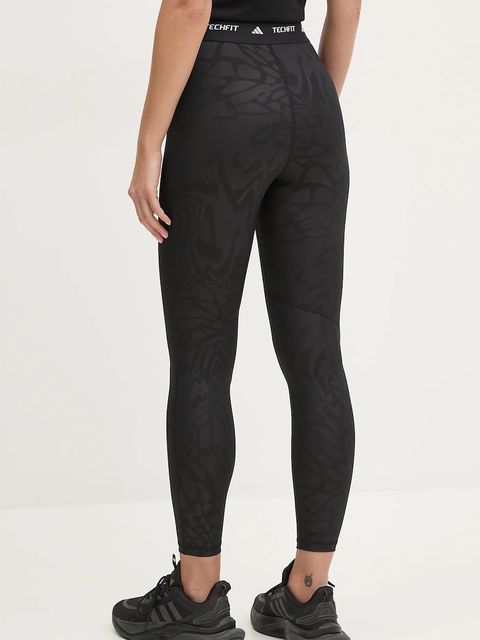 adidas Performance legginsy treningowe Techfit kolor czarny wzorzyste JE3644
