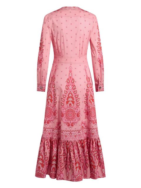 ETRO printed poplin midi dress - Pink