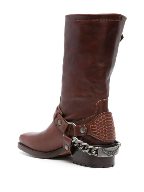 Zadig&Voltaire Igata leather boots - Brown