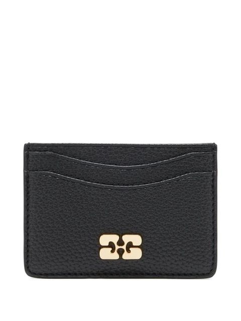 GANNI Bou logo card holder - Black