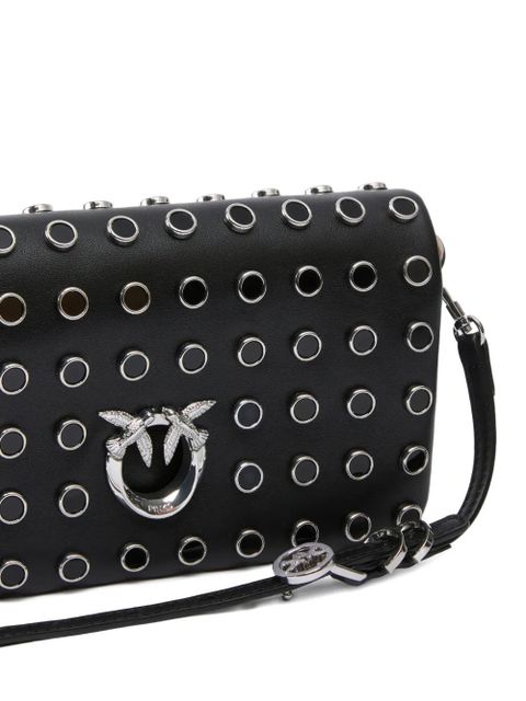 PINKO eyelet logo crossbody bag - Black