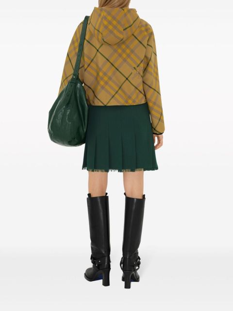 Burberry check-pattern zip-up jacket - Neutrals