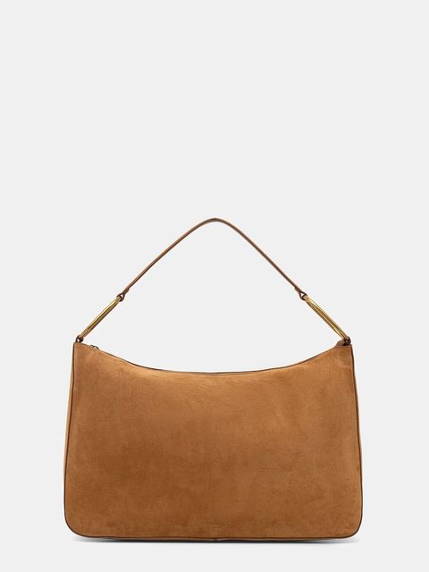 Twinset torebka zamszowa kolor brązowy 261TB7085 - zdjęcie produktu nr 1