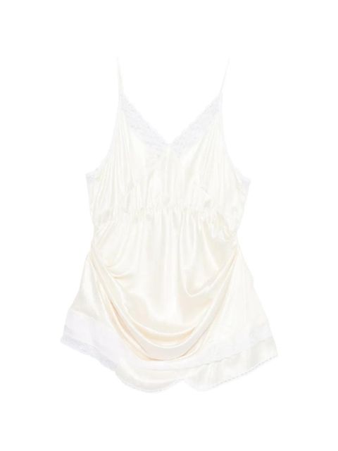 Magda Butrym lace-trim mini dress - Neutrals - zdjęcie produktu nr 1