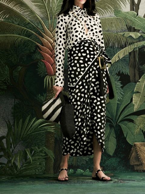 Johanna Ortiz Captivation printed midi skirt - Black - zdjęcie produktu nr 2