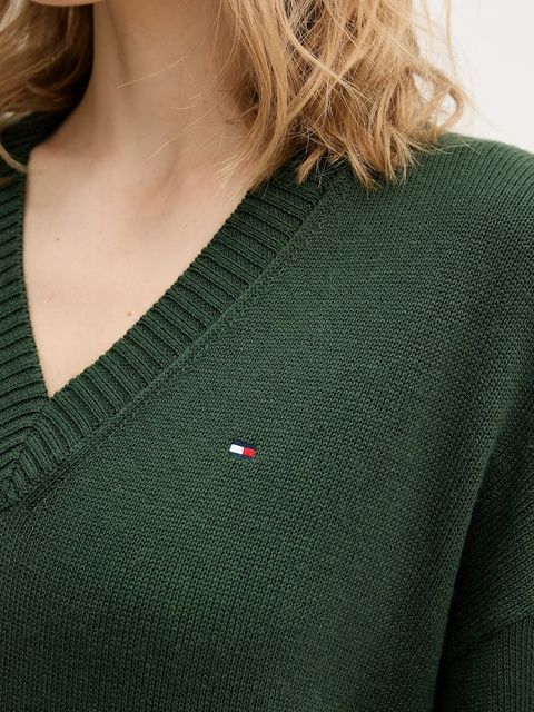 Tommy Hilfiger sukienka z dodatkiem kaszmiru