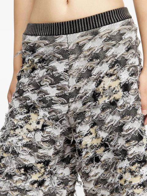 Diesel houndstooth-jacquard knee-length shorts - Grey