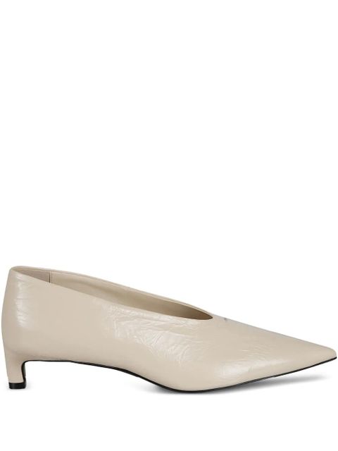 Jil Sander crinkled pointed-toe pumps - Neutrals - zdjęcie produktu nr 1