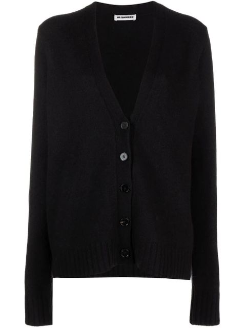 Jil Sander oversized wool cardigan - Black - zdjęcie produktu nr 1