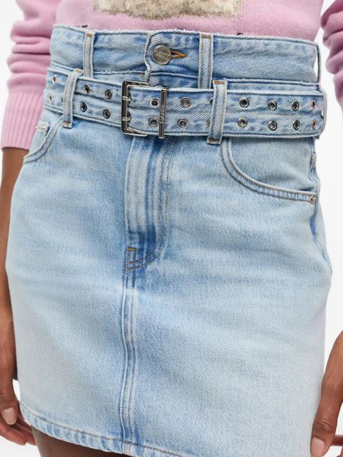 GANNI belted denim skirt - Blue - zdjęcie produktu nr 2