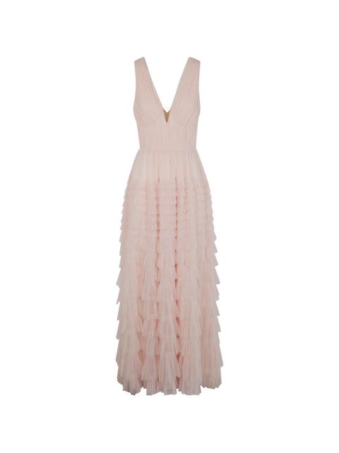 TWINSET ruffled pleated maxi dress - Pink - zdjęcie produktu nr 1