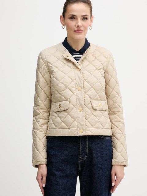 Tommy Hilfiger kurtka puchowa kolor beżowy przejściowa WW0WW47449 - zdjęcie produktu nr 1