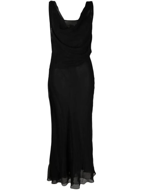 Christopher Esber draped silk dress - Black - zdjęcie produktu nr 1