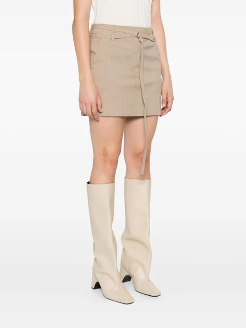 Sportmax wool-blend mini skirt - Neutrals