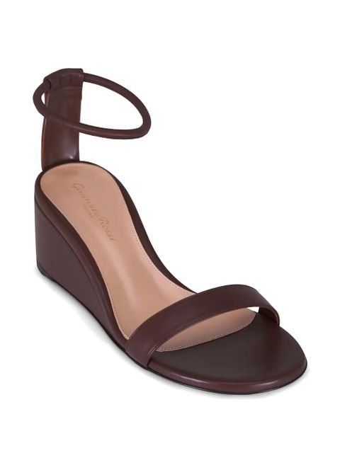 Gianvito Rossi leather wedge sandals - Brown - zdjęcie produktu nr 2