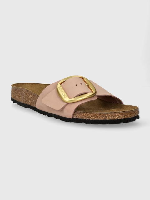 Birkenstock klapki nubukowe Madrid Big Buckle - zdjęcie produktu nr 1