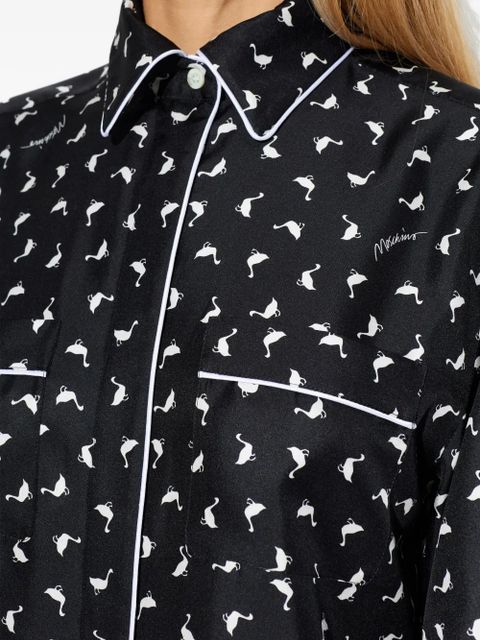 Moschino printed silk shirt - Black