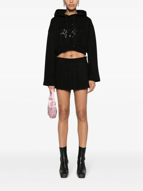 Versace Medusa Head-embellished cropped hoodie - Black - zdjęcie produktu nr 2