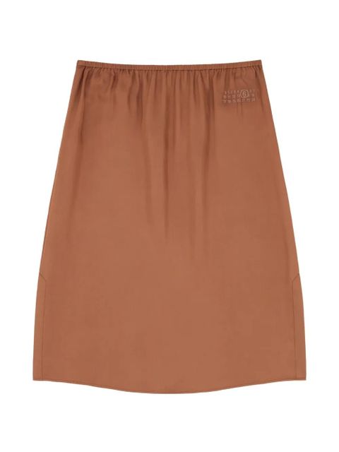 MM6 Maison Margiela elastic-waistband midi skirt - Brown - zdjęcie produktu nr 1