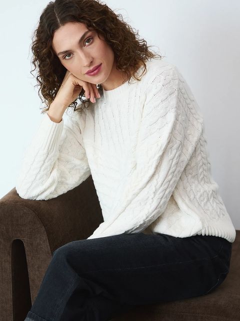 Medicine sweter damski kolor beżowy