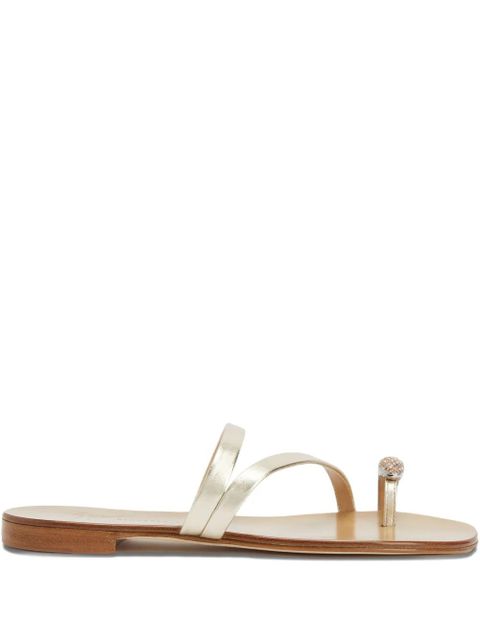 Giuseppe Zanotti Febe Crystal embellished-toe sandals - Gold - zdjęcie produktu nr 1