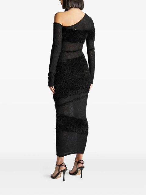 Manière De Voir off-shoulder knitted maxi dress - Black