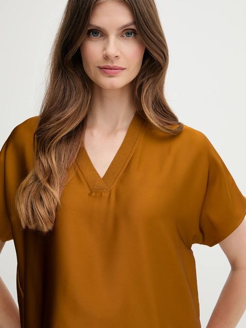 Joseph Ribkoff bluzka damska kolor brązowy gładka 253921