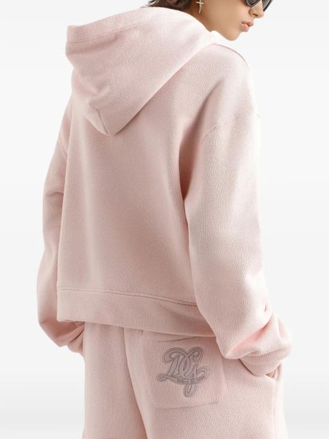 Dolce & Gabbana long-sleeve embroidered hoodie - Pink