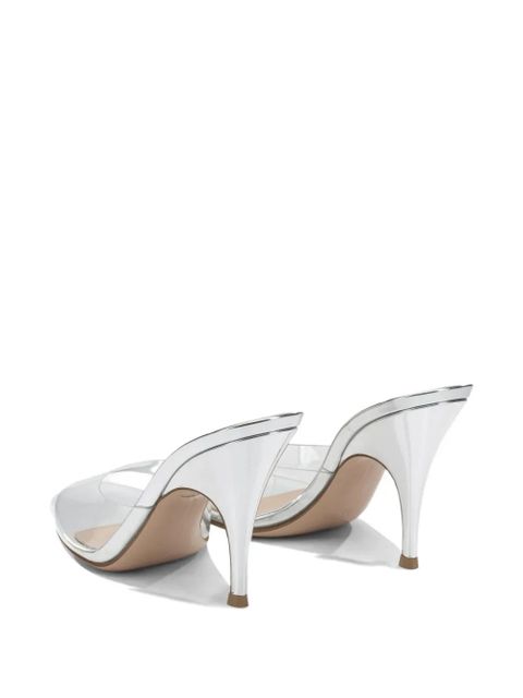 Gianvito Rossi Sofia transparent metallic-finish pumps - White
