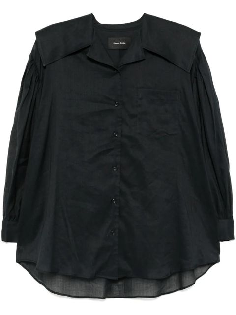 Simone Rocha sailor-collar puff-sleeves shirt - Blue - zdjęcie produktu nr 1