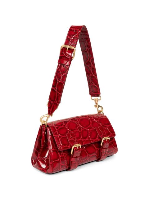 DRIES VAN NOTEN buckle leather shoulder bag - Red