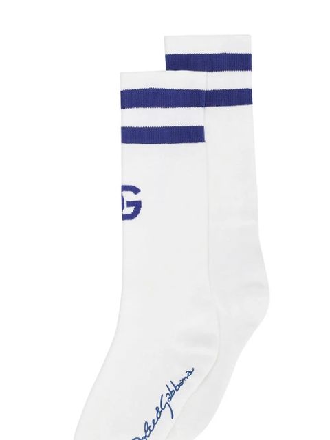 Dolce & Gabbana DG-logo jacquard socks - White - zdjęcie produktu nr 2