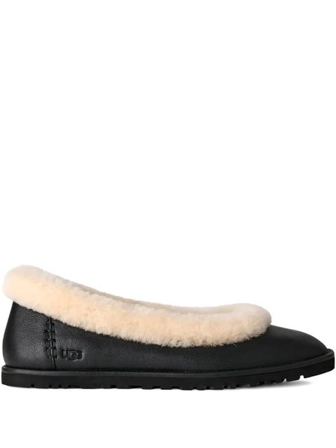 UGG fur trim ballerina shoes - Black - zdjęcie produktu nr 1