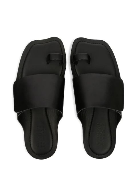 MM6 Maison Margiela broad strap leather sandals - Black