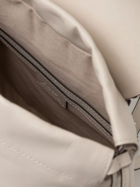 PINKO medium Saddle buckle-detail backpack - White