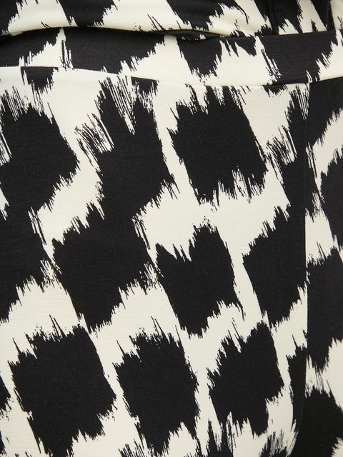 DIANE VON FURSTENBERG spodnie damskie kolor czarny dzwony high waist DVFPL4S002