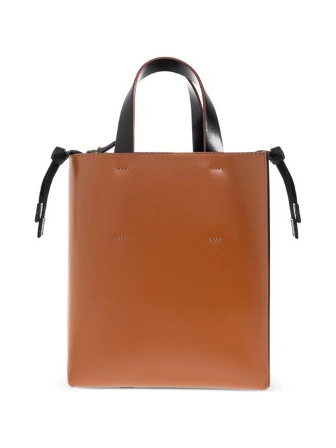 Marni mini Museo colourblock tote bag - Green