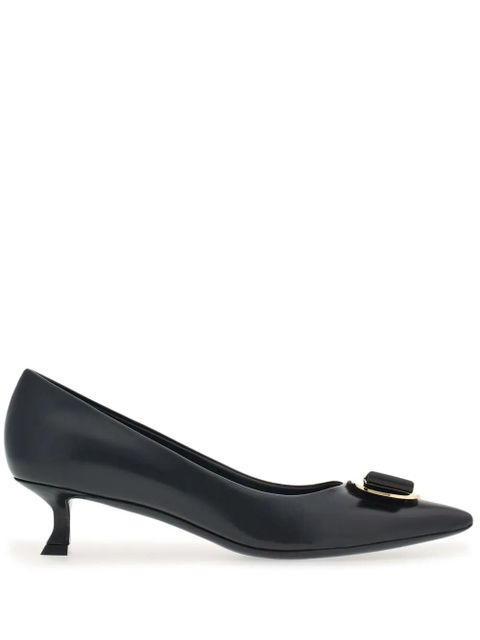 Ferragamo New Vara 40mm leather pumps - Black - zdjęcie produktu nr 1