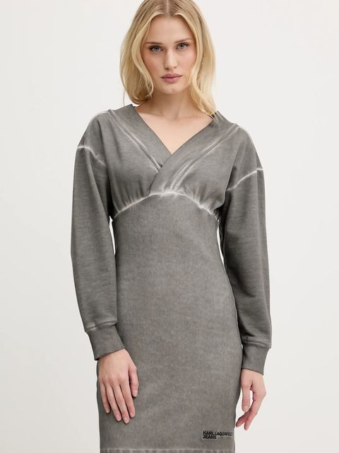 Karl Lagerfeld Jeans sukienka kolor szary mini dopasowana A3W13012 - zdjęcie produktu nr 1