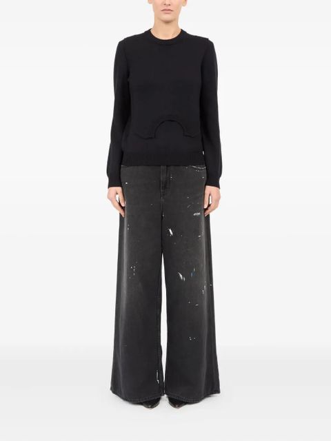 MM6 Maison Margiela wool sweater - Black - zdjęcie produktu nr 2